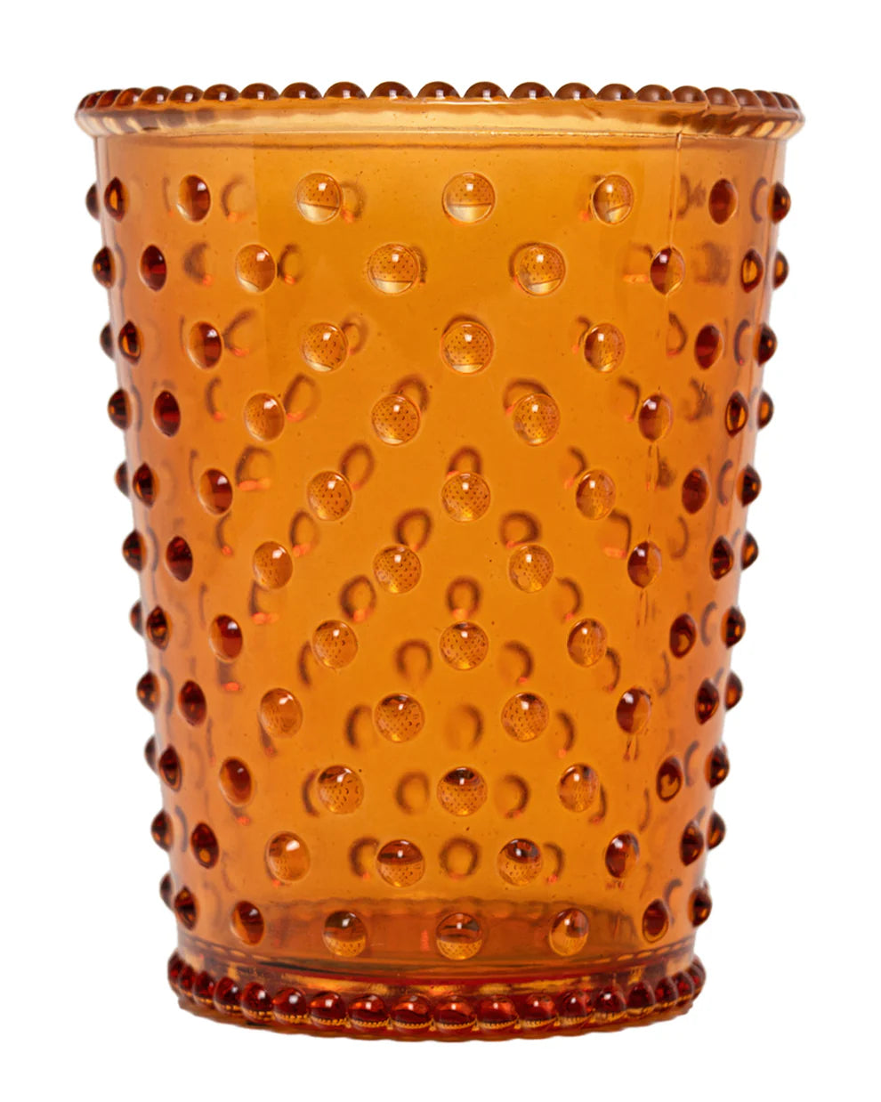 No. 28 - Pumpkin & Clove Hobnail Glass