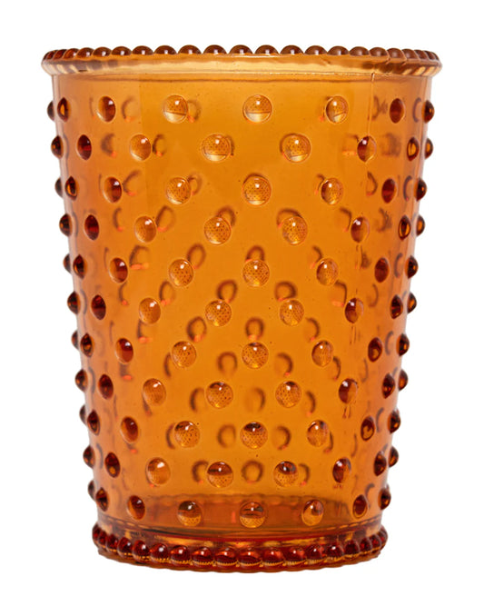 No. 28 - Pumpkin & Clove Hobnail Glass