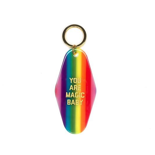 Rainbow You Are Magic Motel Keychain