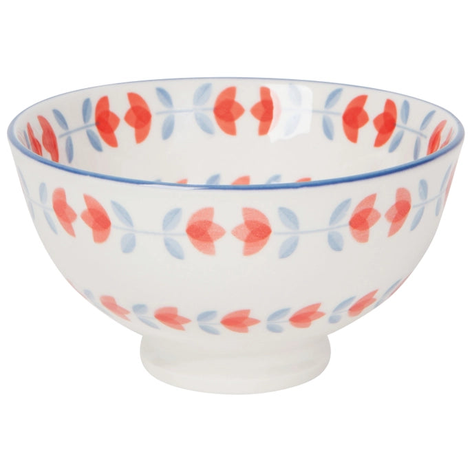 Red Tulip Stamped Bowl