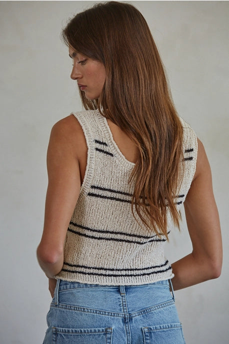 Round Neck Stripe Tank