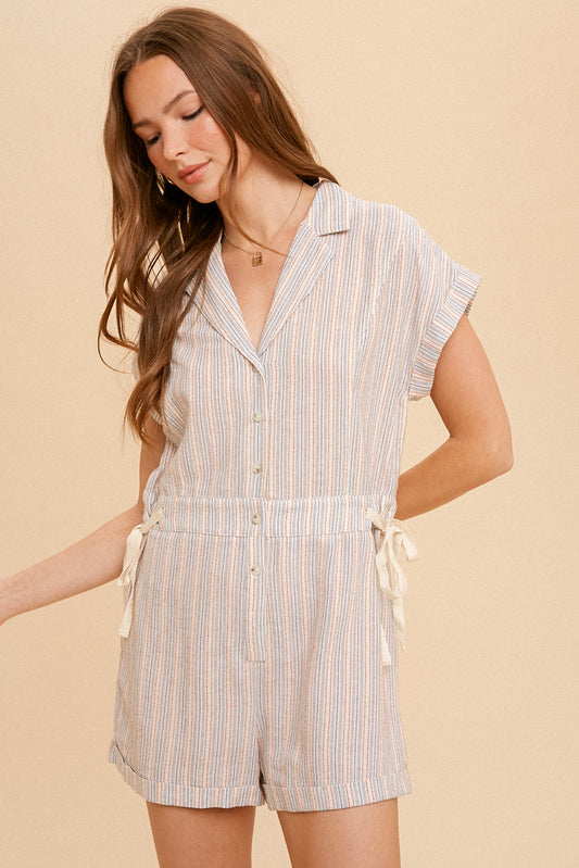 Soft Denim Button Down Romper