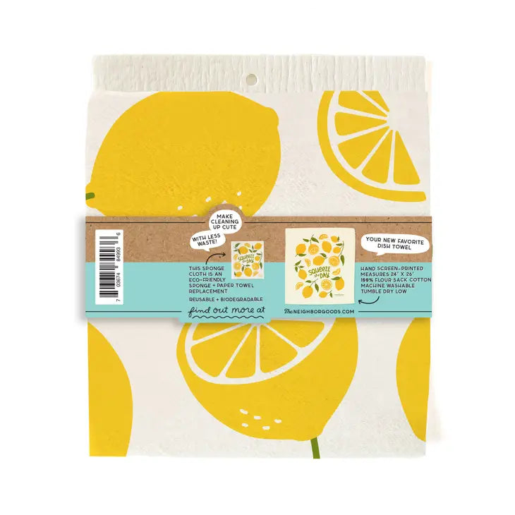 Squeeze the Day Swedish Dish Cloth & Tea Towel Set