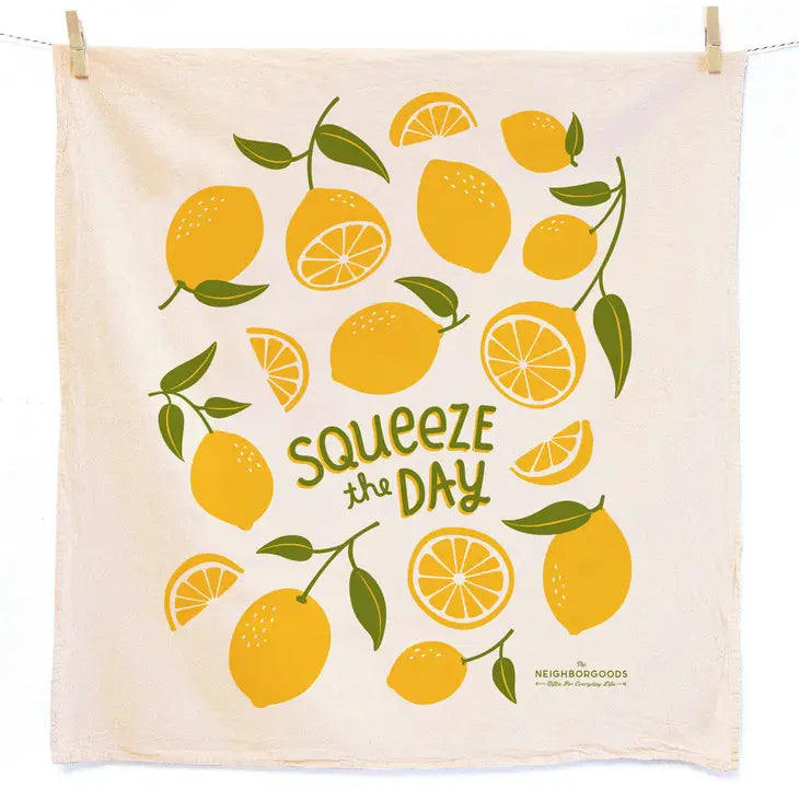 Squeeze the Day Swedish Dish Cloth & Tea Towel Set