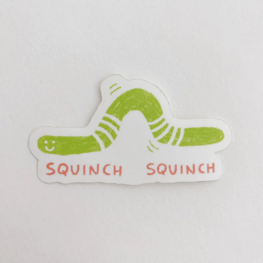 Squinch Worm Sticker