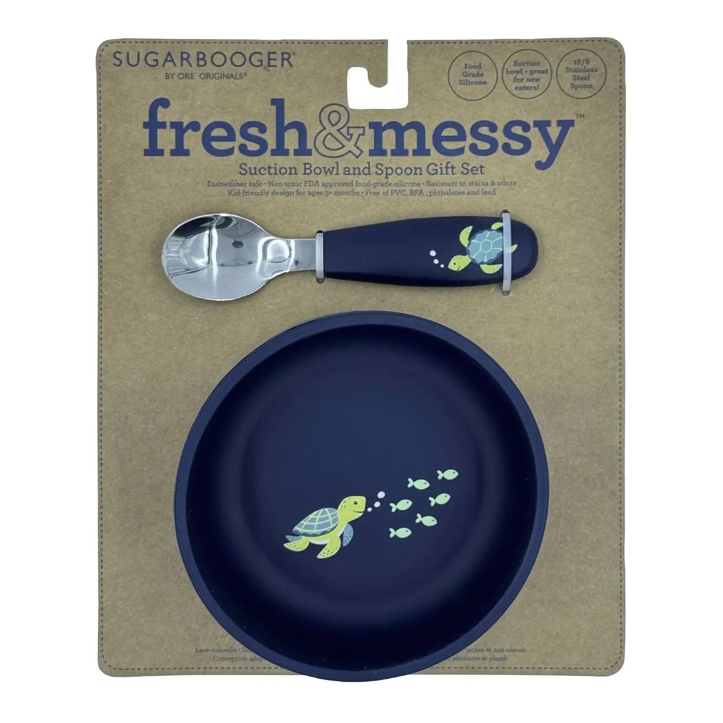 Sea Turtle Suction Bowl & Spoon Set - Ali's Wagon