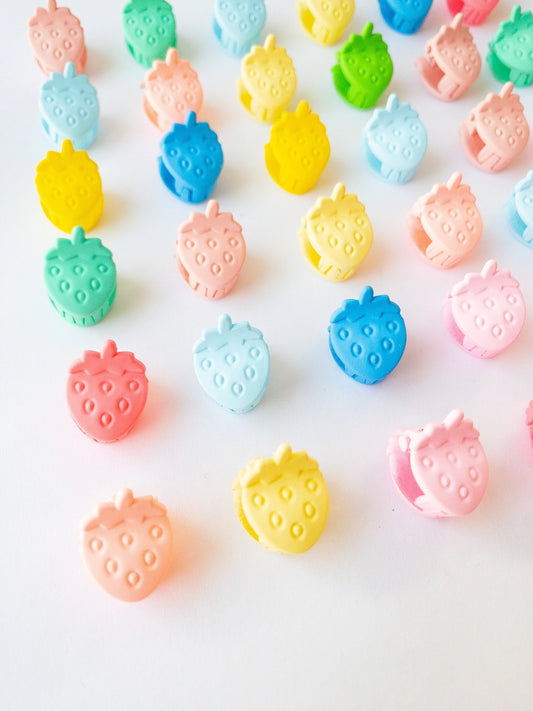 Mini Strawberry Hair Clips