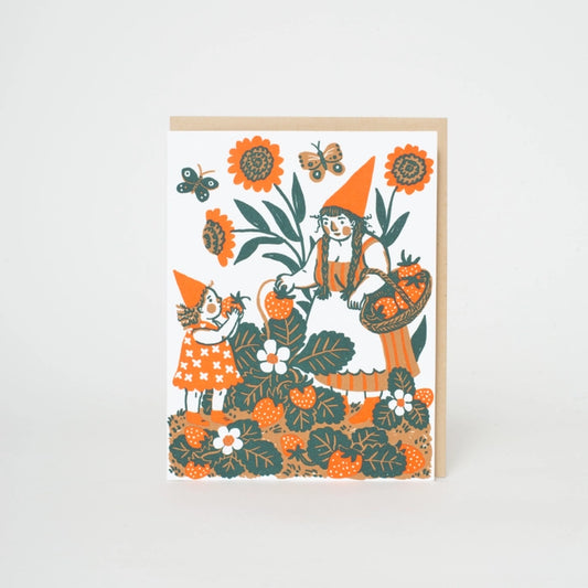 Strawberry Picking Card