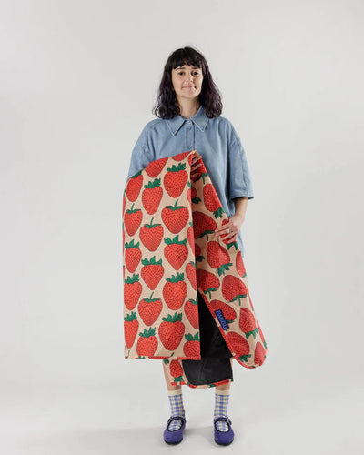Strawberry Baggu Puffy Picnic Blanket