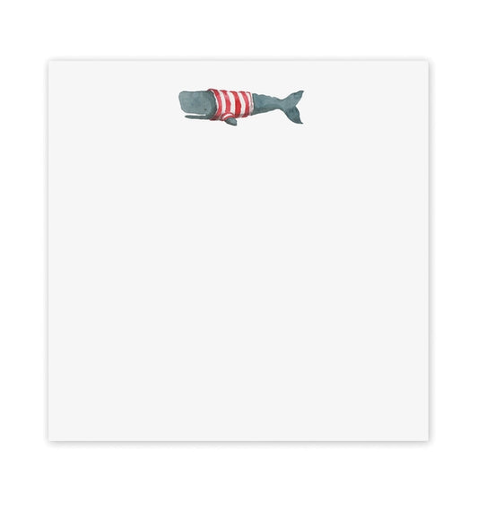 Stripey Whale Notepad