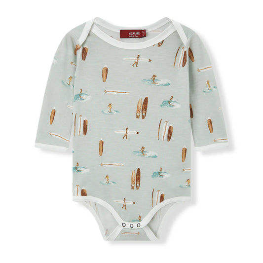 Vintage Surf Bamboo Long Sleeve Onesie