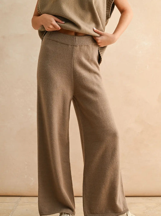 Wide Leg Sweater Pants