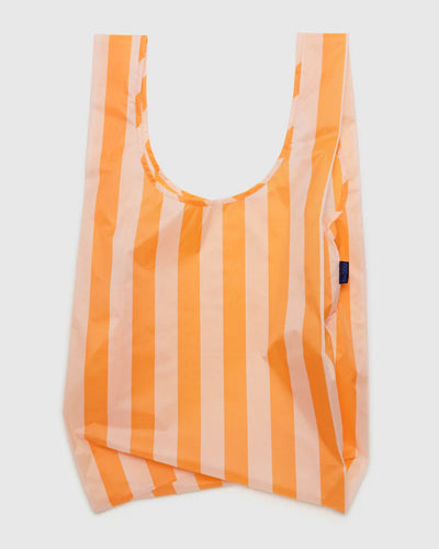 Tangerine Wide Stripe Baggu Reusable Bag