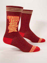 Load image into Gallery viewer, Teacher Socks Cause Teachers Rock Crew Socks