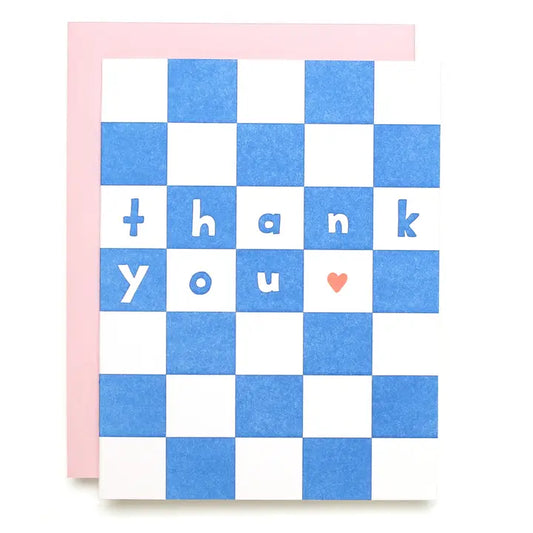 Thank You Checkered Greeting Card