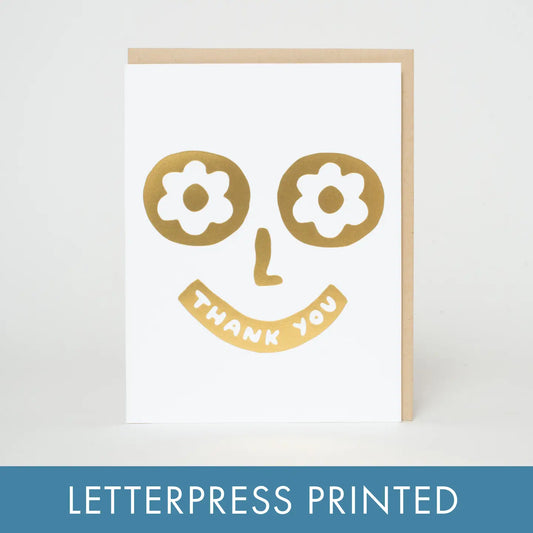 Silly Face Thank You Card