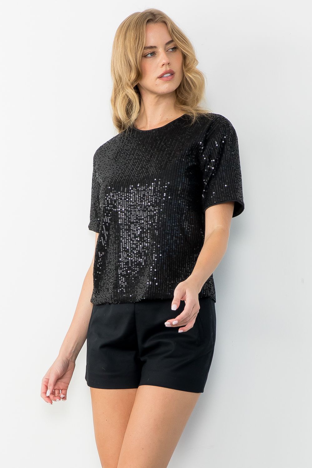 Shirt Dress Black Glitter T Shirt Black Short Sleeve Sequin Top Extra Small Shirt Dress Black Glitter T Shirt Black Short Sleeve Sequin Top Extra Small