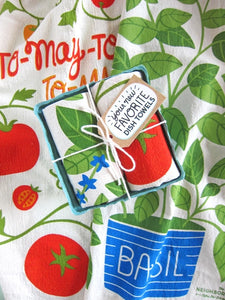 ToMayTo ToMahTo Tomato & Basil Tea Towel Set