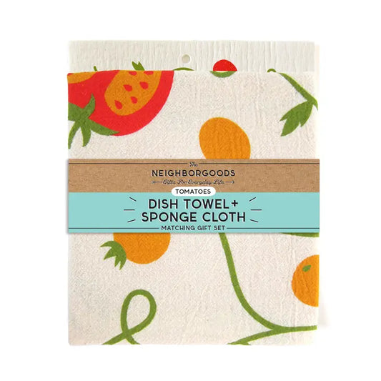 To-may-to To-mah-to Swedish Dish Cloth & Tea Towel Set