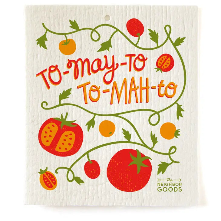 To-may-to To-mah-to Swedish Dish Cloth & Tea Towel Set