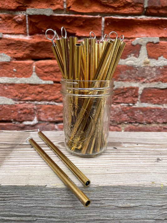 Gold Cocktail Straw