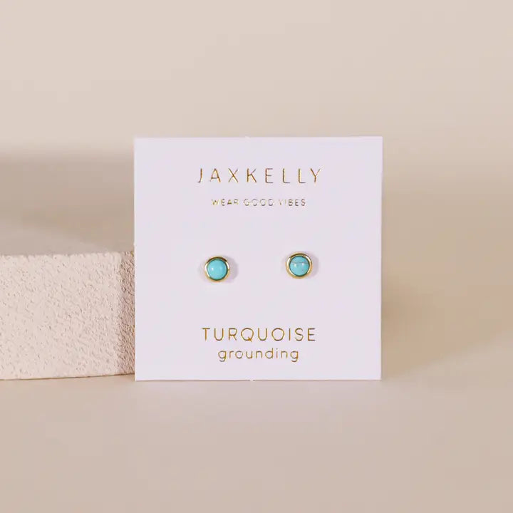 Simple Turquoise Stud Earrings