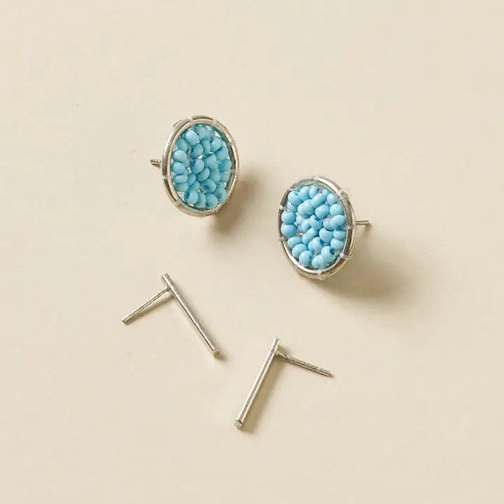 Rajiyah Beaded Stud Earrings (Set of 2)