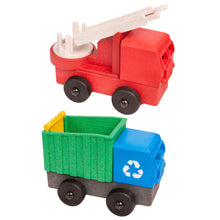 Load image into Gallery viewer, Fire &amp; Recycling Truck Set