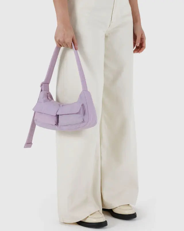 Dusty Pink Cargo Shoulder Bag Baggu