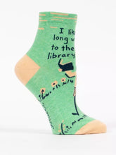 Load image into Gallery viewer, I Like Long Walks To The Library Ankle Socks