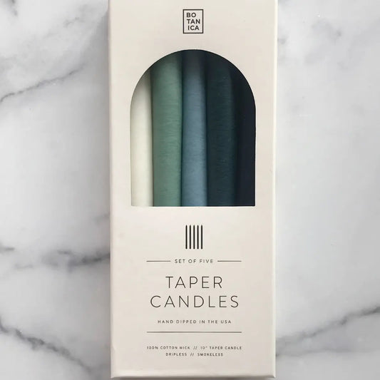 Water Set of 5 Taper Candles