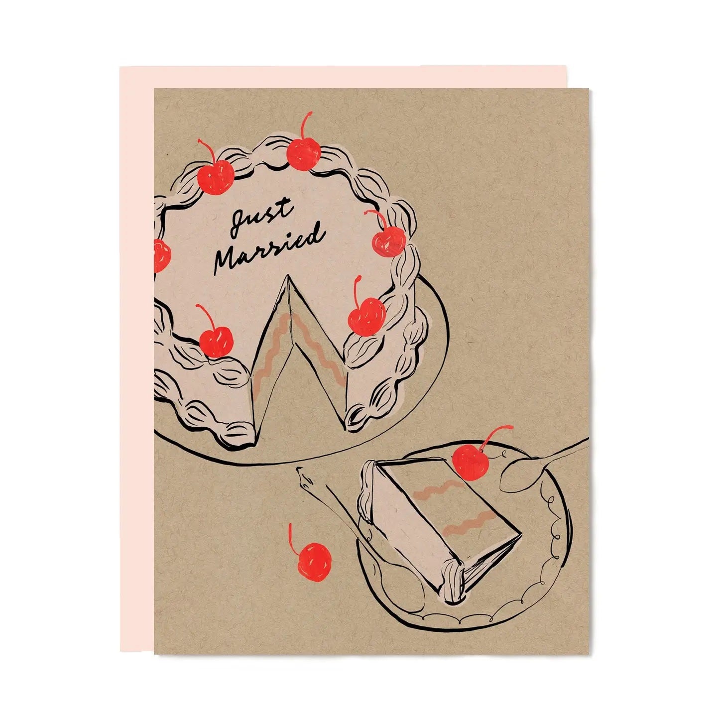 Just Married Cake Card - Ali's Wagon