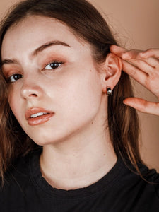 Wide Silver Hoop Earrings