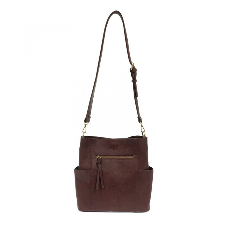 Oxblood Kayleigh Side Pocket Bucket Bag