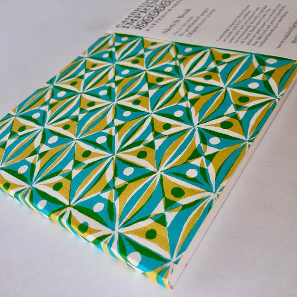 Yellow & Turquoise Kaleidoscope Softcover Sketchbook