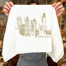 Load image into Gallery viewer, Philly Skyline Tea Towel by Girls Can Tell at local Fairmount shop Ali&#39;s Wagon in Philadelphia, Pennsylvania