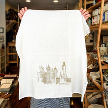 Load image into Gallery viewer, Philly Skyline Tea Towel by Girls Can Tell at local Fairmount shop Ali&#39;s Wagon in Philadelphia, Pennsylvania