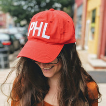 Load image into Gallery viewer, Red PHL Baseball Hat