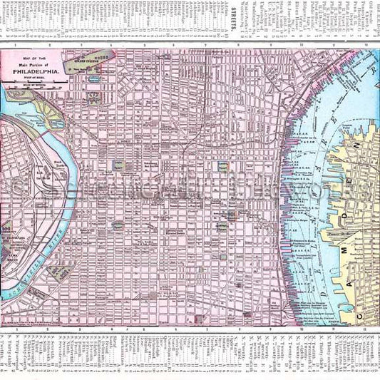 Antique Map of Philadelphia Marble Coasters by screencraft at local housewares store Division IV in Philadelphia, Pennsylvania