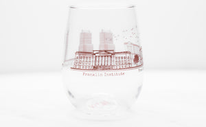 Philadelphia Skyline Stemless Wine Glasses