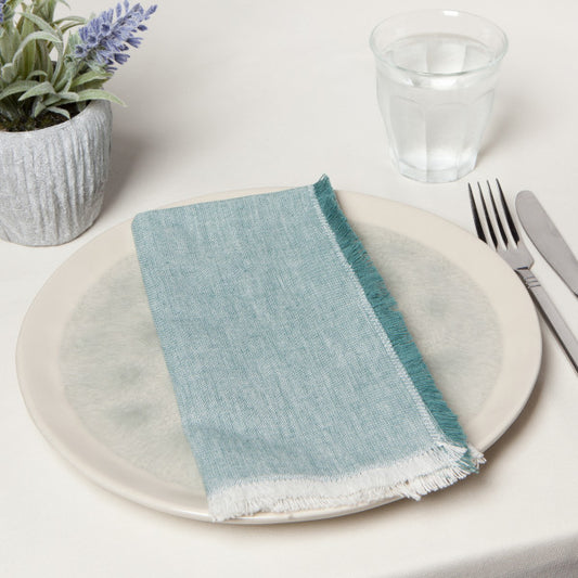 Lagoon Chambray Heirloom Napkin Set