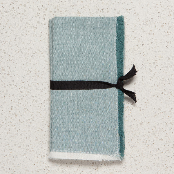 Lagoon Chambray Heirloom Napkin Set