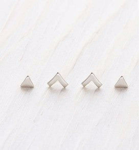 Insignia Combo Studs in  Sterling Silver by Amano Studio at local Fairmount shop Ali's Wagon in Philadelphia, Pennsylvania