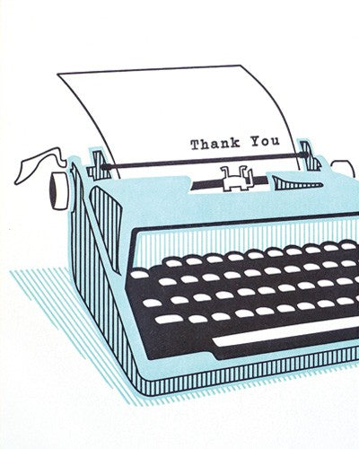 Typewriter Thank You Card