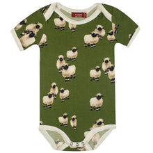 Load image into Gallery viewer, Green Valais Sheep Bamboo Onesie