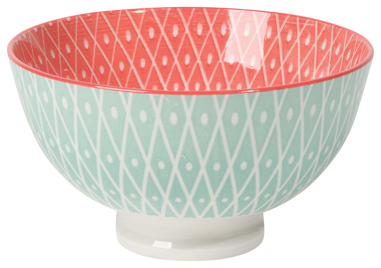 Blue & Pink Geo Stamped Bowl