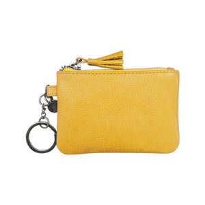 Mustard Key Ring Zip Pouch Wallet