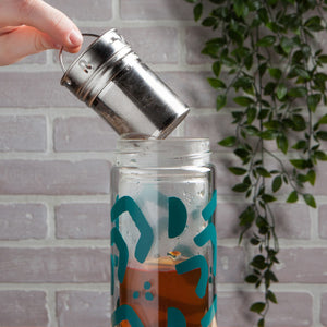 Teal Echo Glass Infuser Bottle