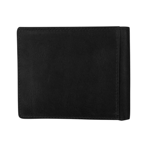 Black Bifold Wallet with ID Window
