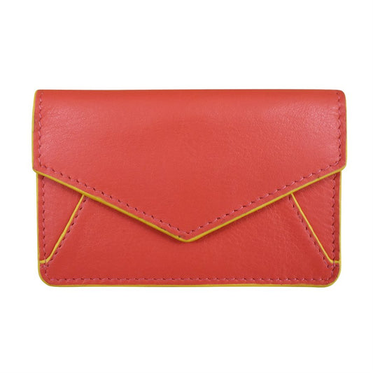 Coral Envelope Business Card Wallet